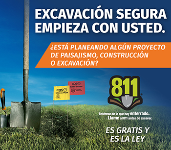 Llame al 811 Antes de Excavar