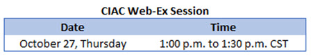 CIAC Webex Sessions
